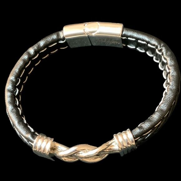 To My Grandson Faux Lthr Bracelet for Men Grandmother Grandson Forever Bracelet - Picture 6 of 14